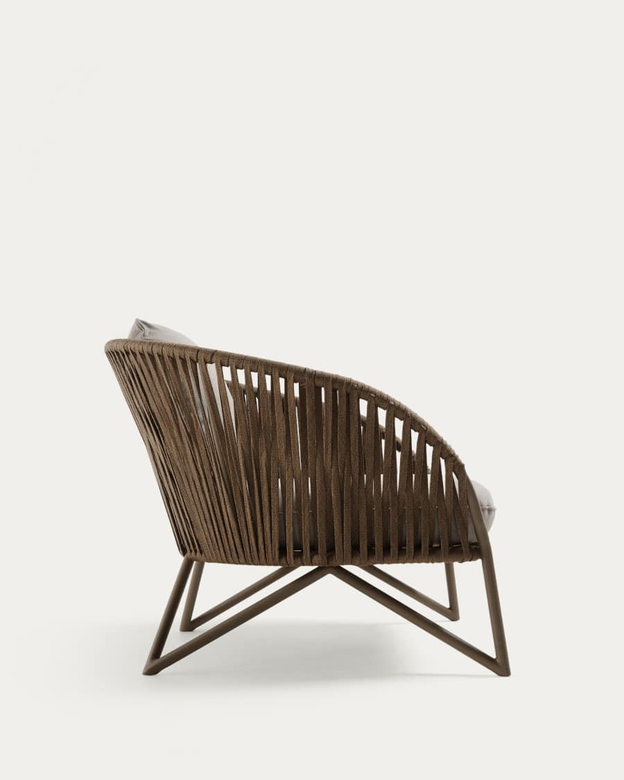 Branzie armchair in brown cord