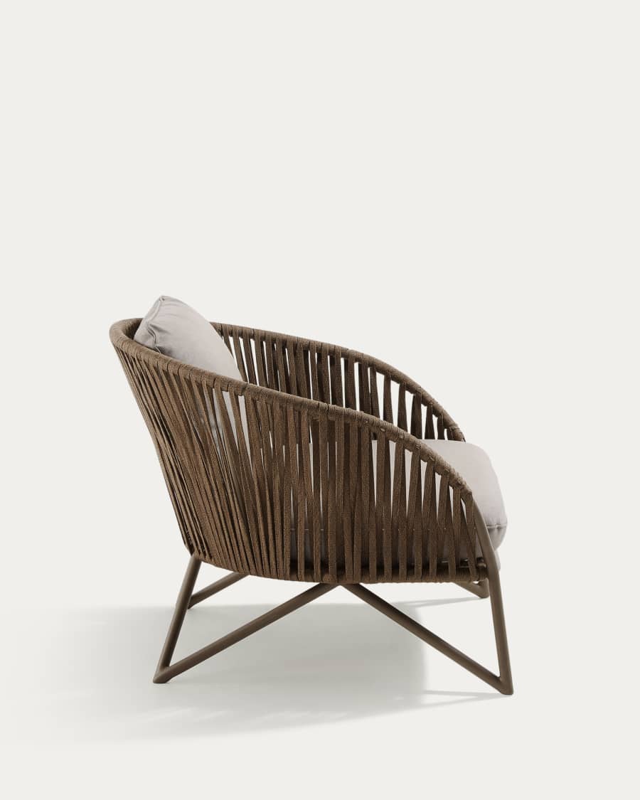 Branzie armchair in brown cord