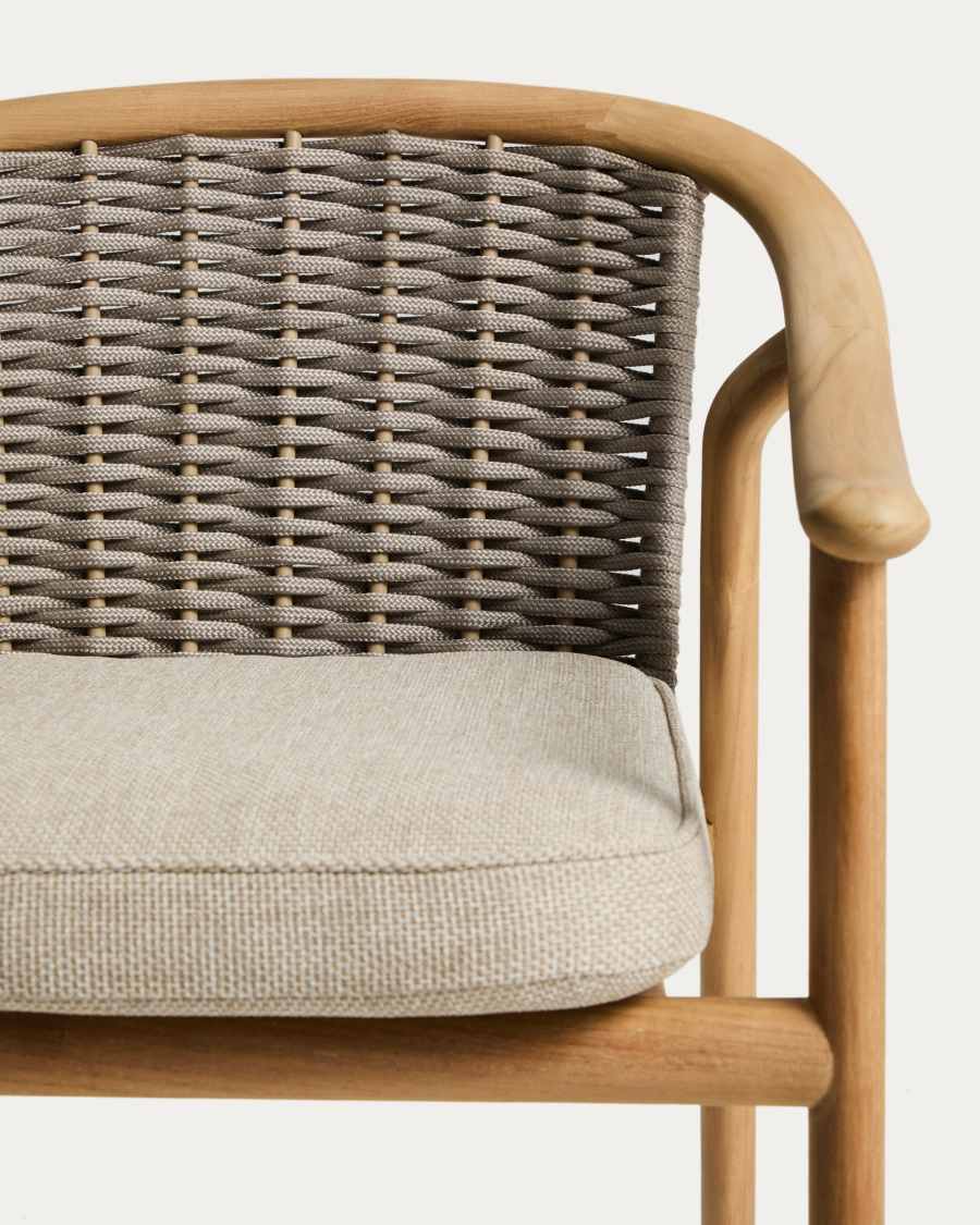 Elunda stackable outdoor chair in solid teak wood FSC 100%