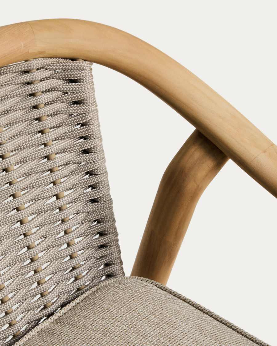 Elunda stackable outdoor chair in solid teak wood FSC 100%