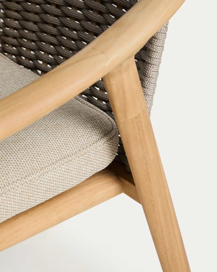 Elunda stackable outdoor chair in solid teak wood FSC 100%