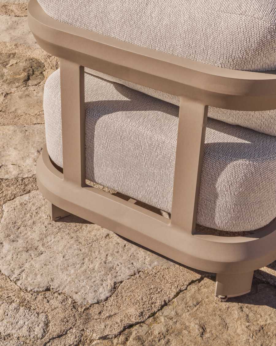 Πολυθρόνα εξωτερικού χώρου Nerano από αλουμίνιο, γκρι