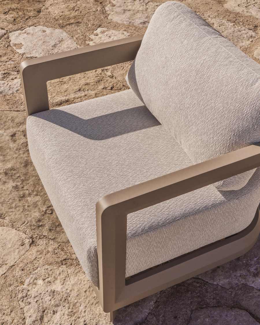 Πολυθρόνα εξωτερικού χώρου Nerano από αλουμίνιο, γκρι