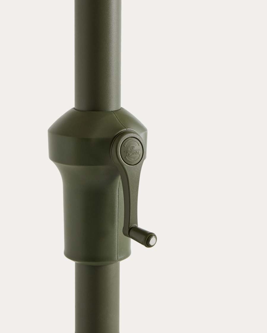 Ombrellone con palo centrale Milna beige con struttura in acciaio verde Ø 300 cm