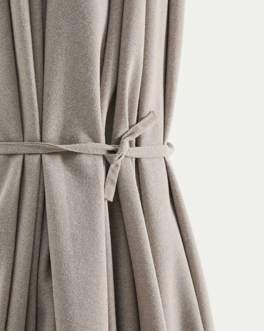 Ombrellone con palo centrale Milna beige con struttura in acciaio verde Ø 300 cm