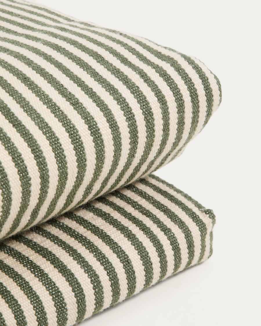 Sonnenliegekissen Dirome 100 % PET grün gestreift 50 x 175 cm