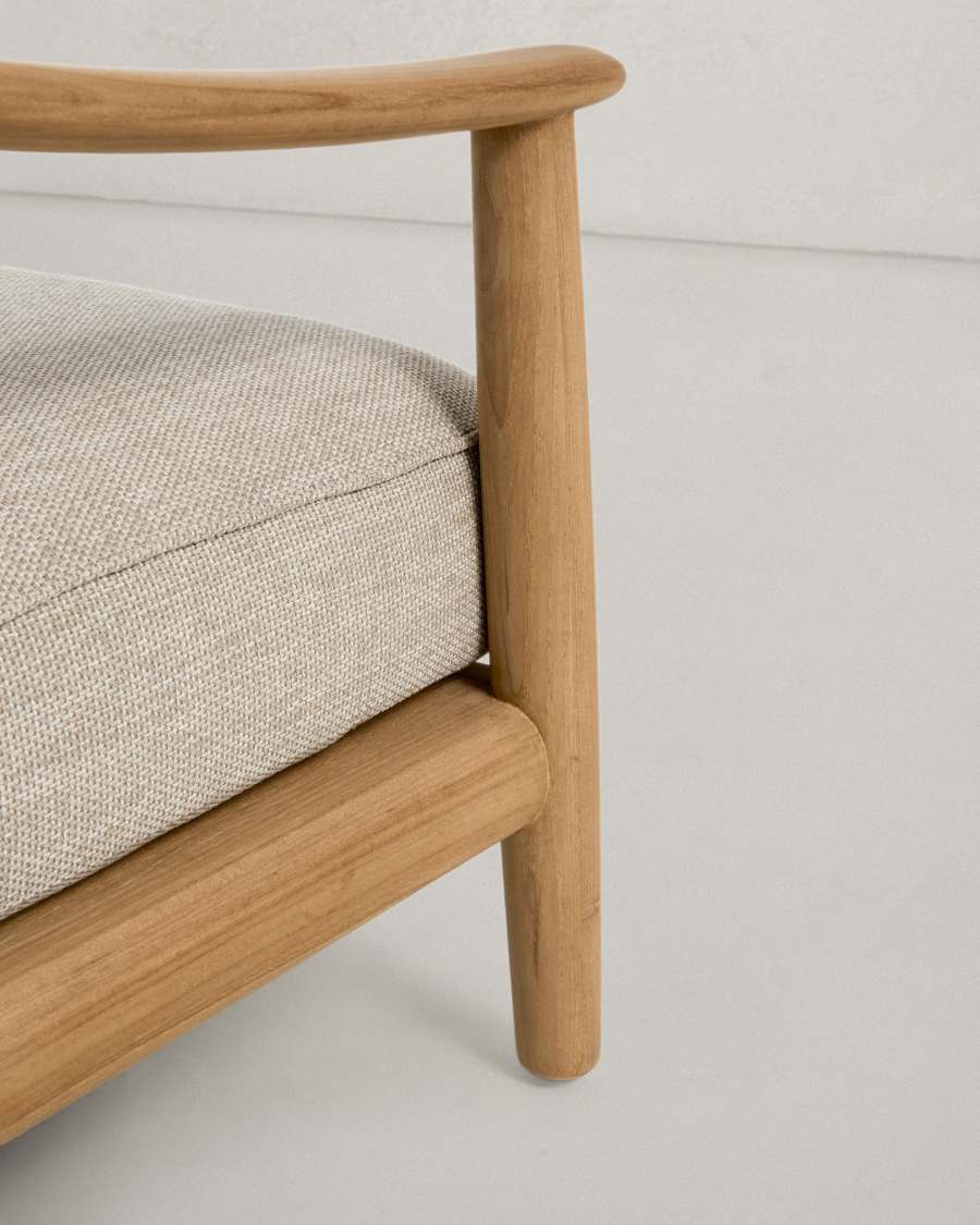 Elunda outdoor armchair in solid teak wood FSC 100%