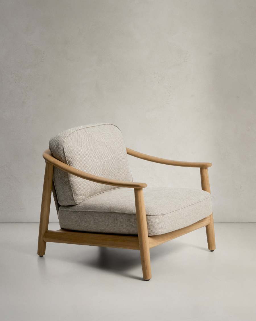 Elunda outdoor armchair in solid teak wood FSC 100%