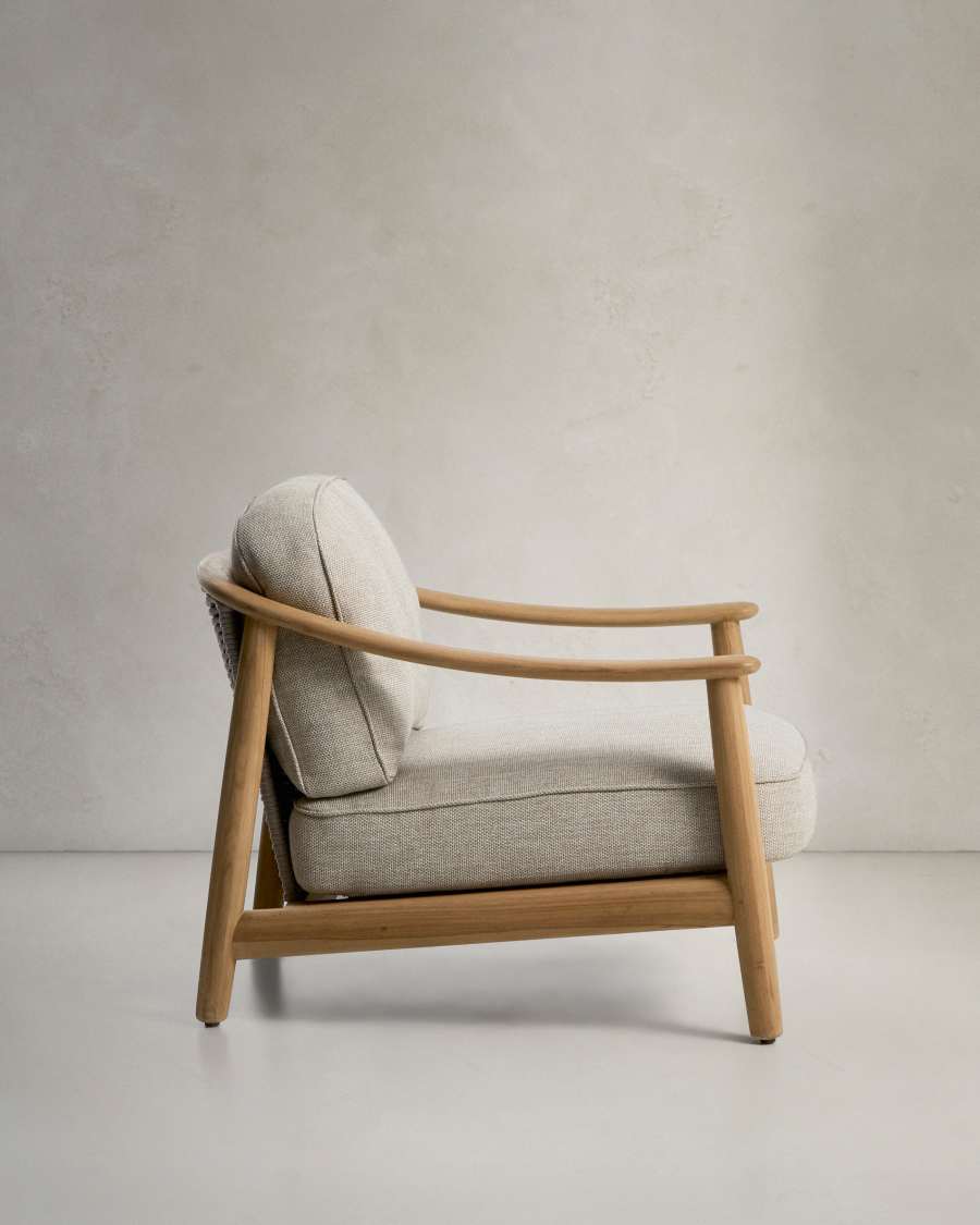 Elunda outdoor armchair in solid teak wood FSC 100%