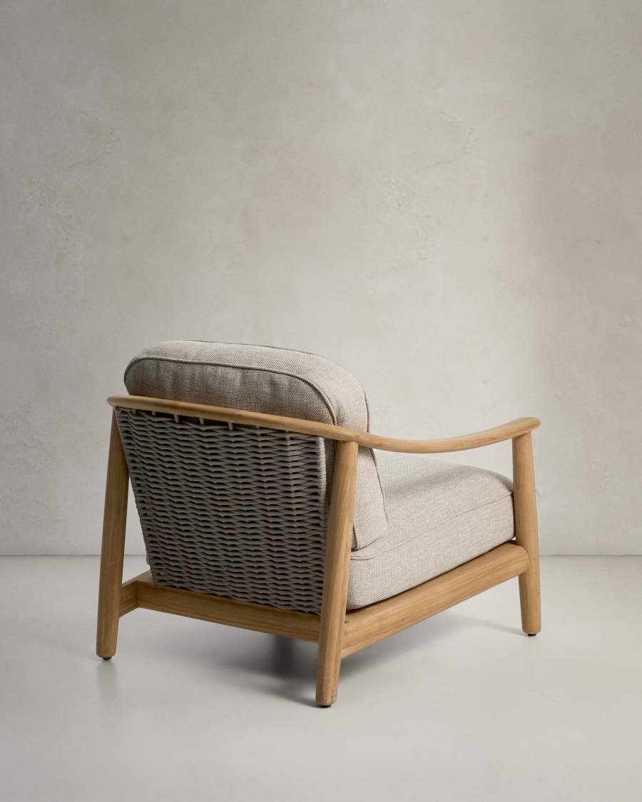 Elunda outdoor armchair in solid teak wood FSC 100%