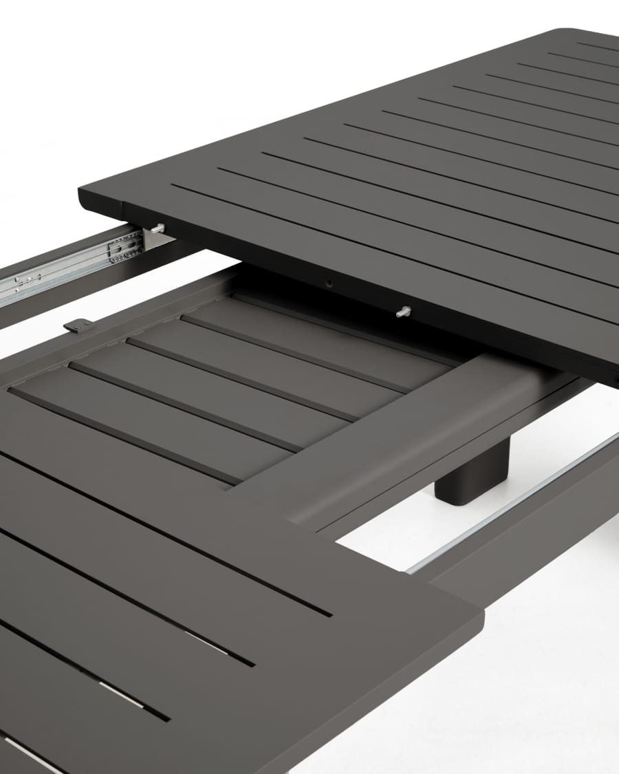 Tavolo allungabile Livorno in alluminio grafite 233(350) x 100 cm