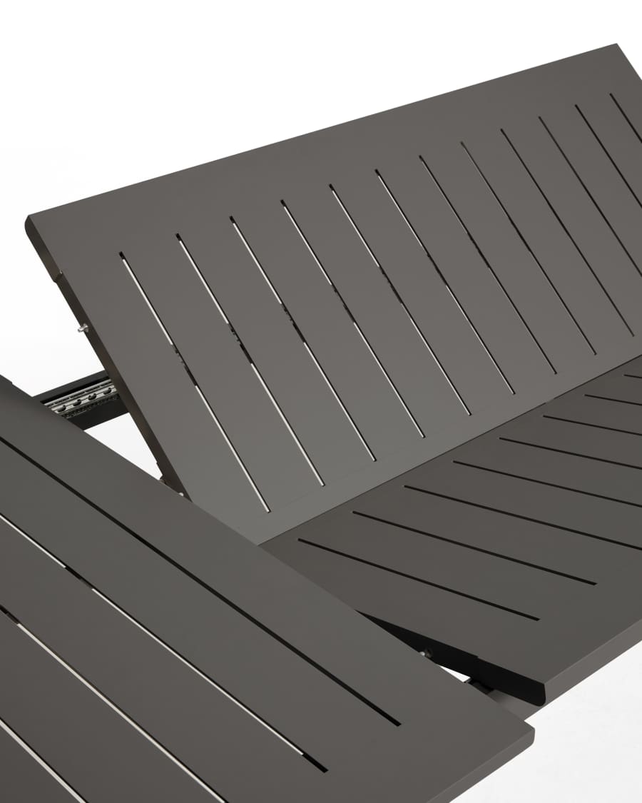 Tavolo allungabile Livorno in alluminio grafite 233(350) x 100 cm