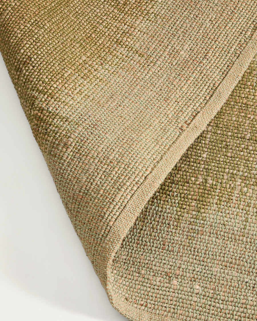 Lirmo green jute rug 160 x 230cm