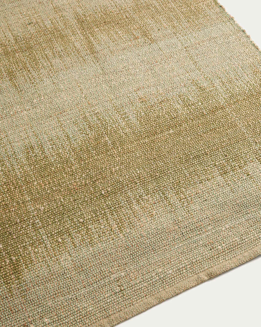 Lirmo green jute rug 160 x 230cm