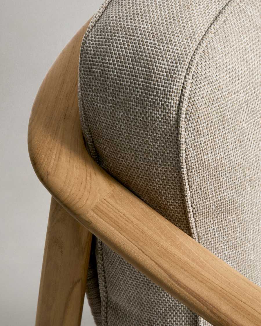 Elunda 2-seater outdoor sofa in solid teak wood FSC 100% 149cm