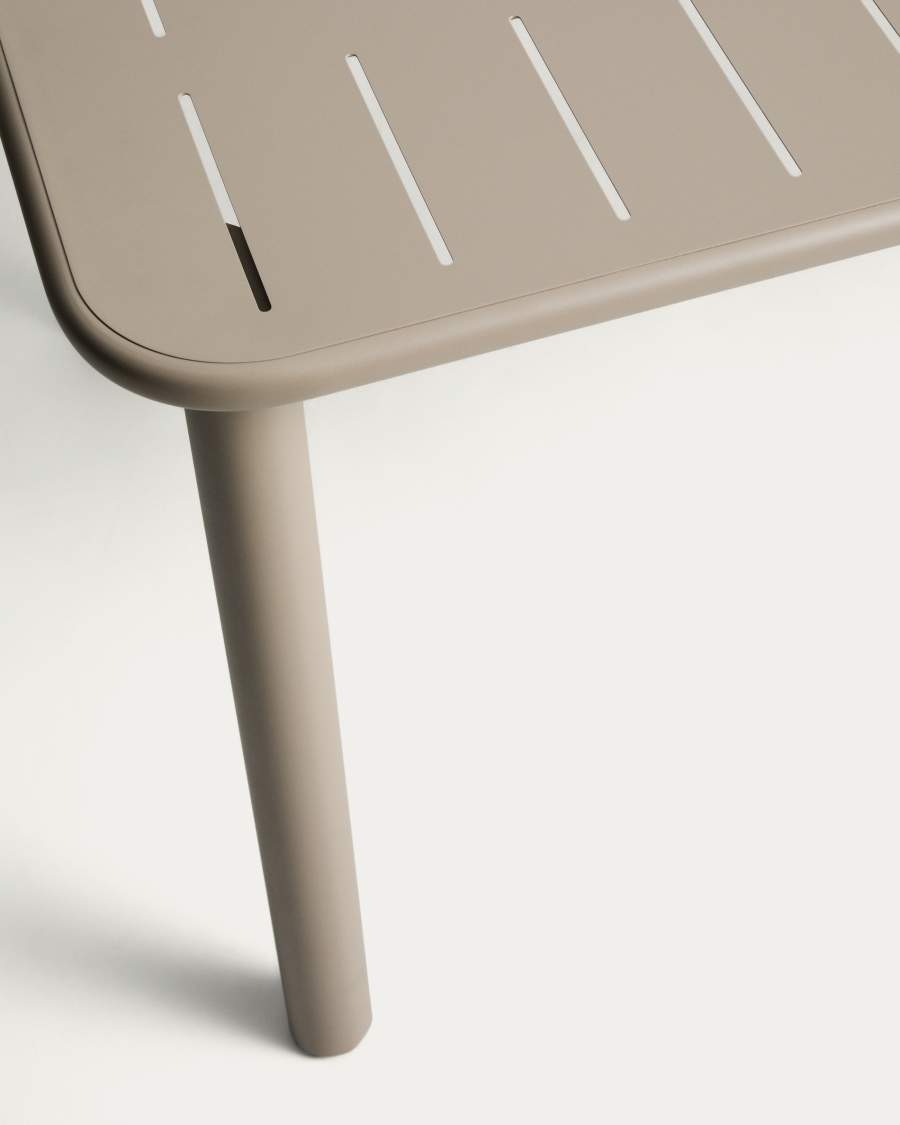 Brai outdoor table in taupe galvanised steel 180 x 90cm