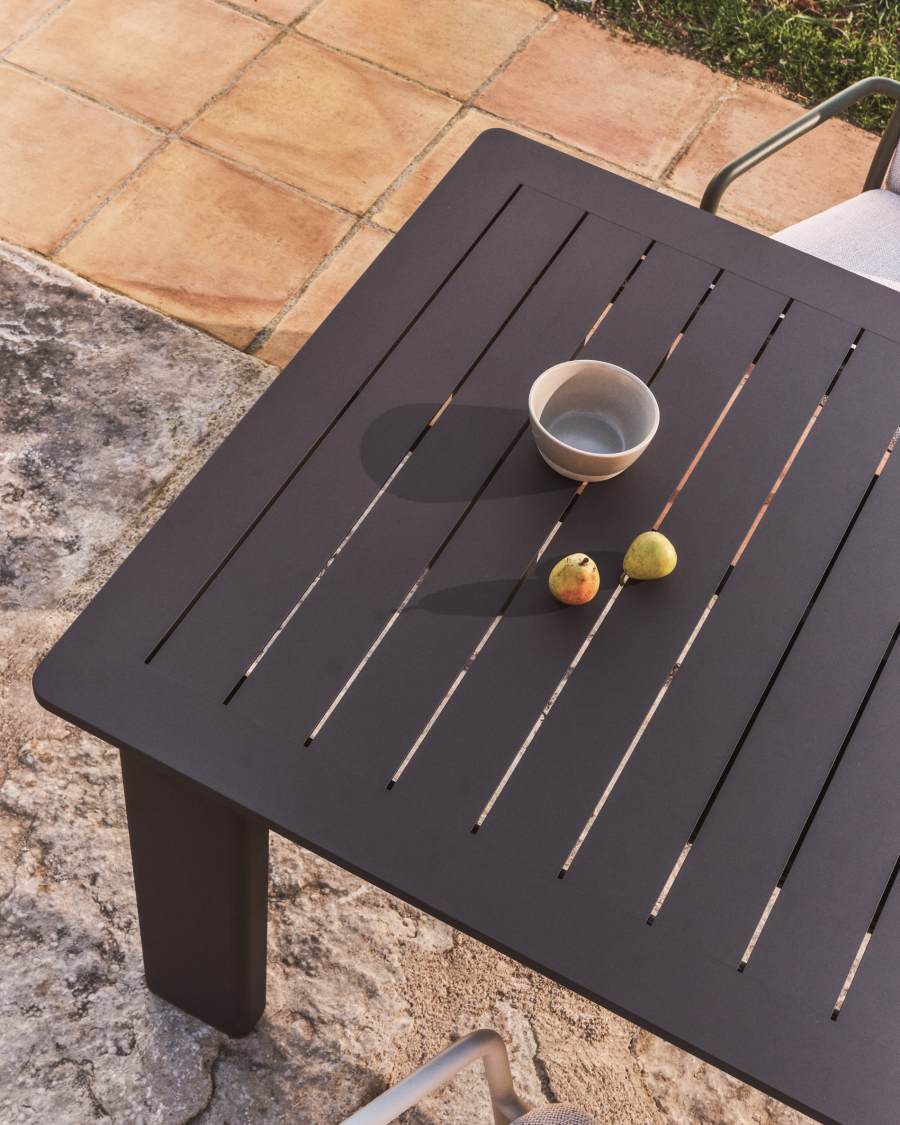 Livorno extendable table in graphite aluminium 233(350) x 100 cm