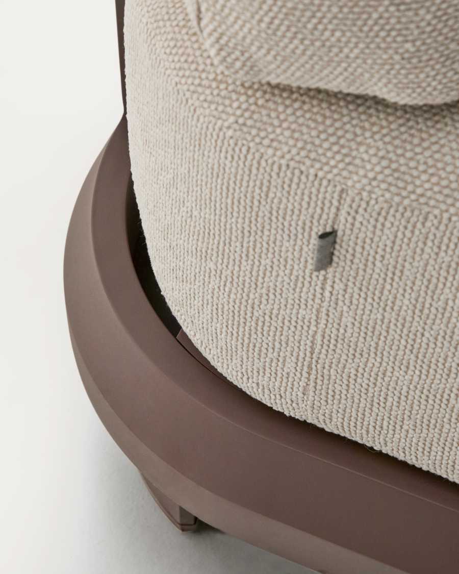 Nerano 3-seater sofa in brown aluminium 208 cm