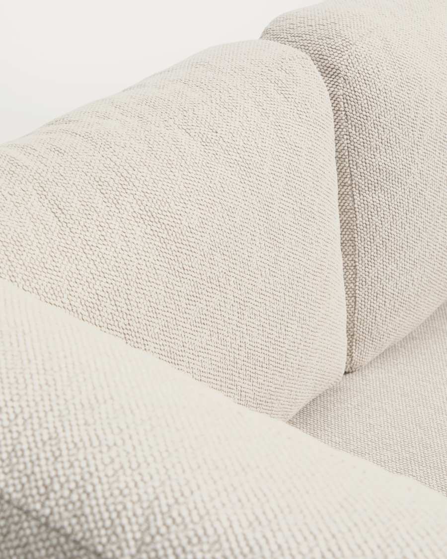 Nerano 3-seater sofa in taupe aluminium 208 cm