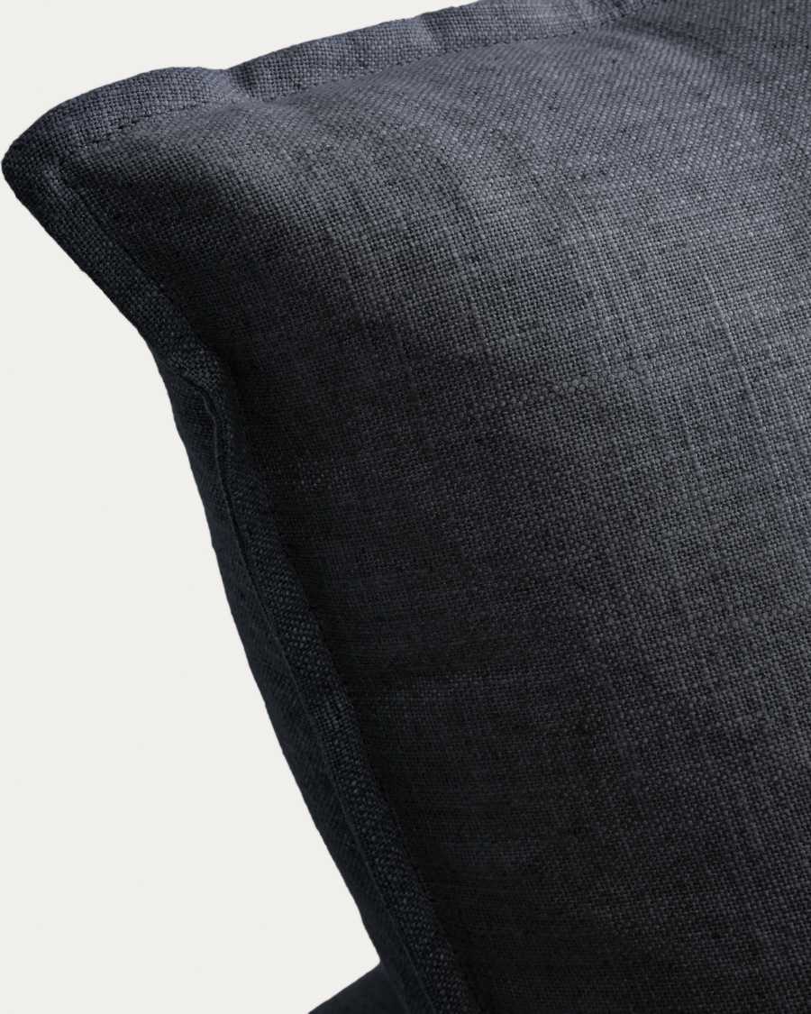 Anarela dark grey linen and viscose 4-seater modular corner sofa with removable cover 287 x 307cm FSC Mix Credit