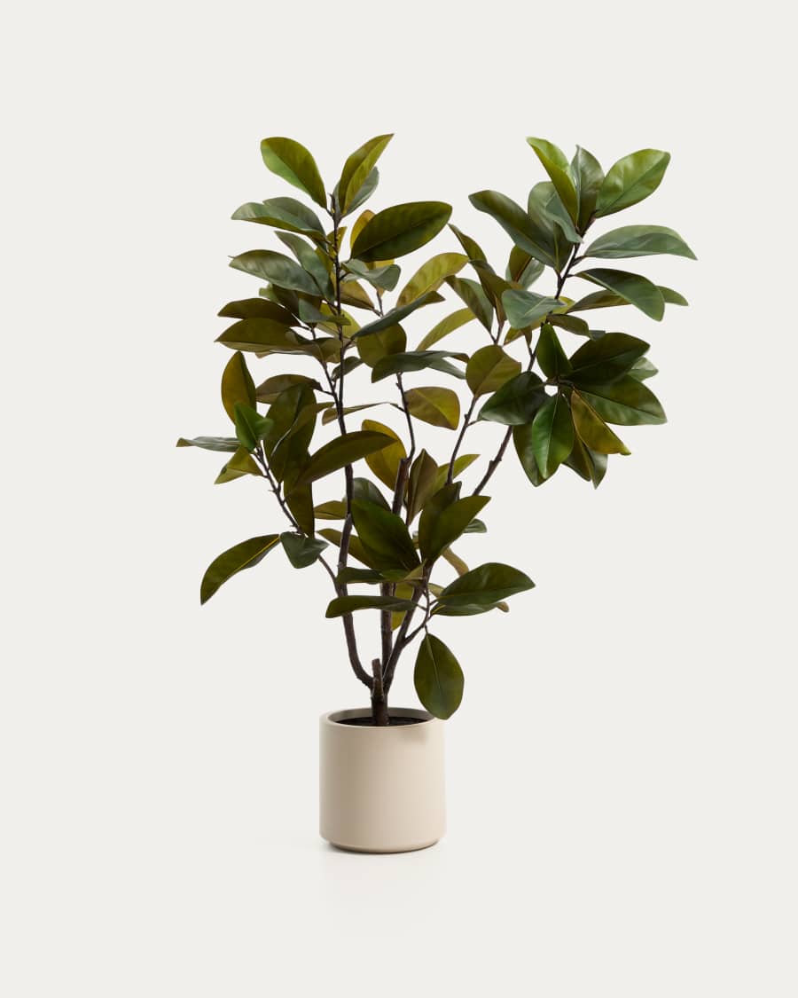 Arbre artificiel Magnolia avec pot blanc 160 cm
