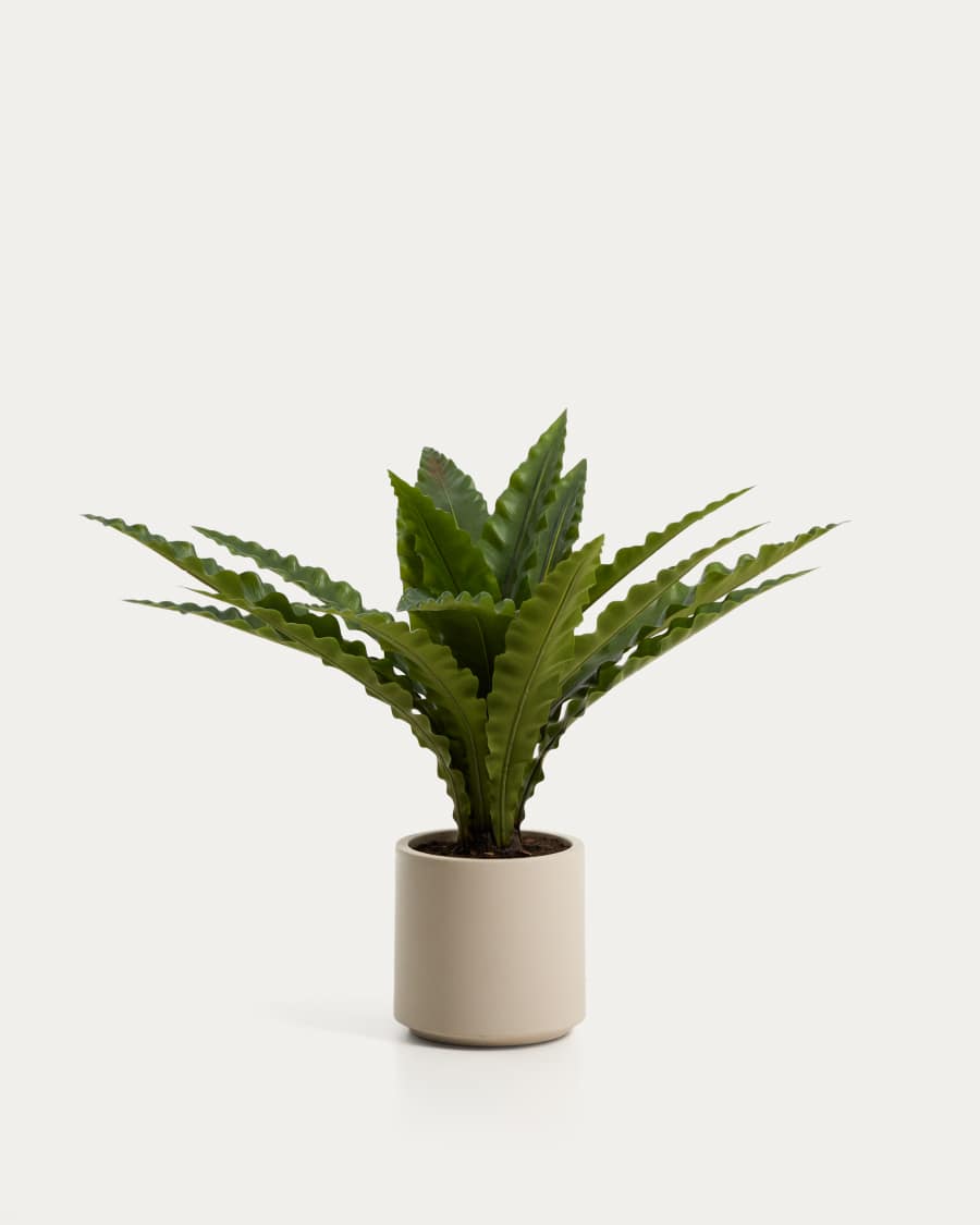 Plante artificielle Neottopteris avec pot blanc 70 cm