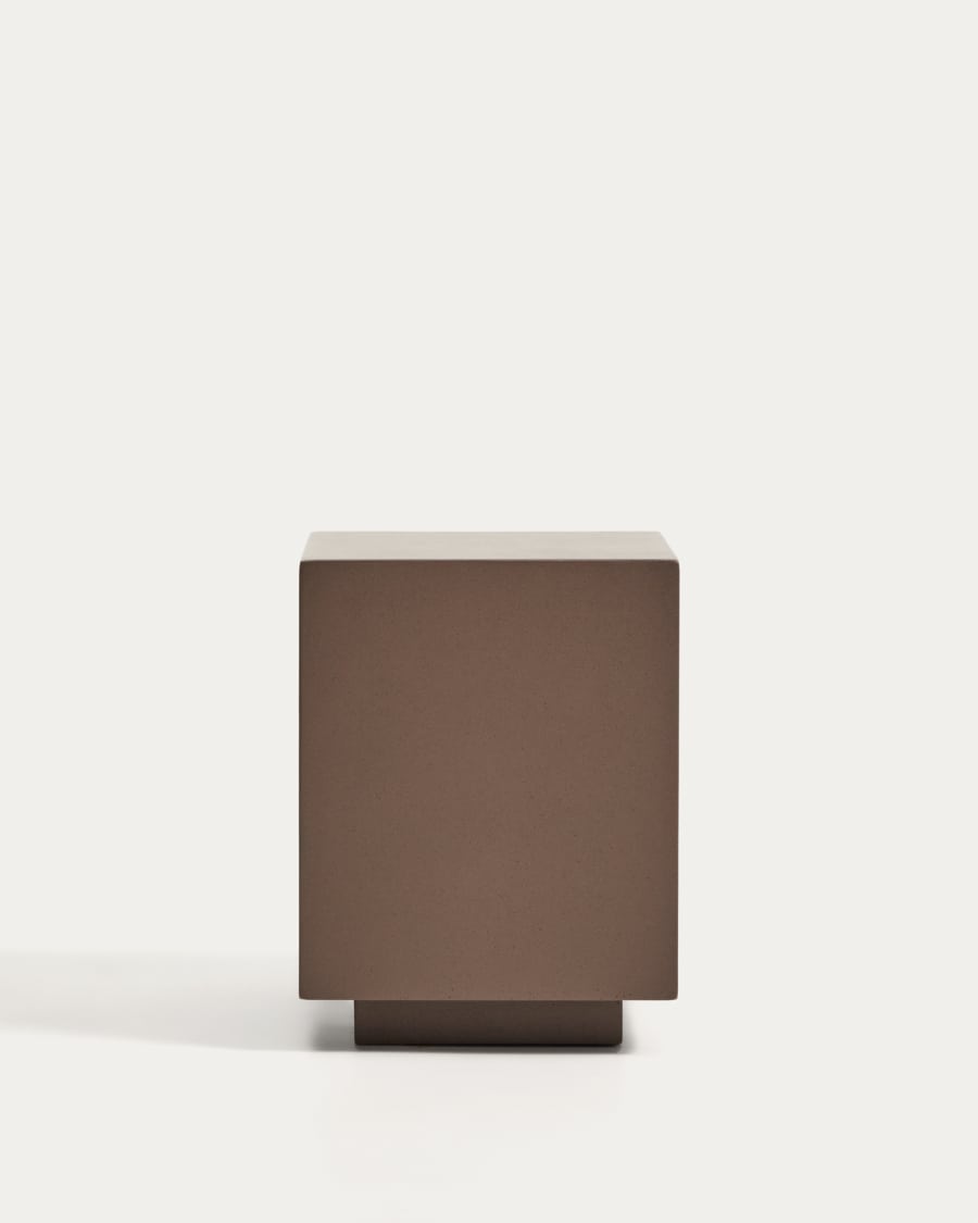 Βοηθητικό τραπέζι Rustella από καφέ τσιμέντο 35 x 35 εκ.