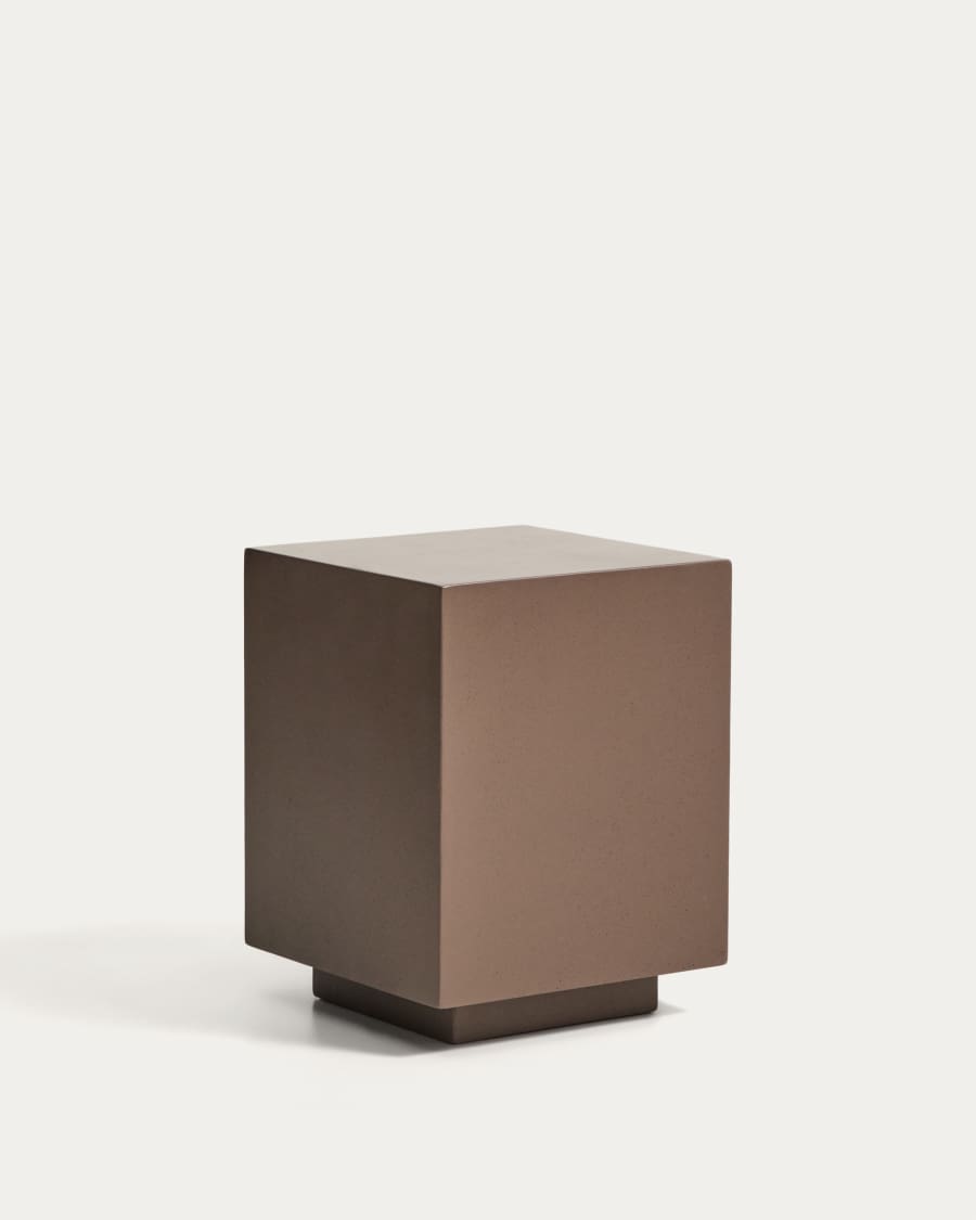 Βοηθητικό τραπέζι Rustella από καφέ τσιμέντο 35 x 35 εκ.