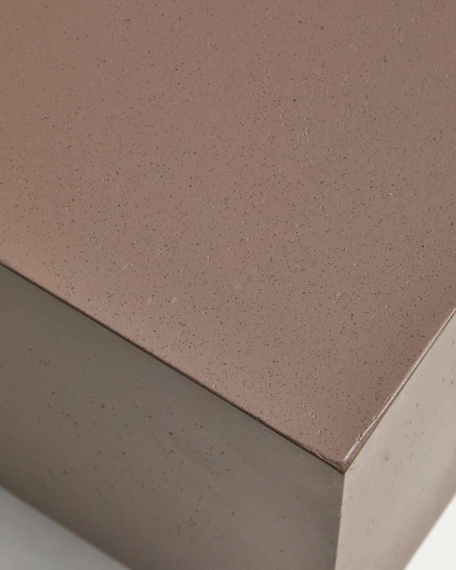 Τραπέζι σαλονιού Rustella από καφέ τσιμέντο 80 x 60 εκ.