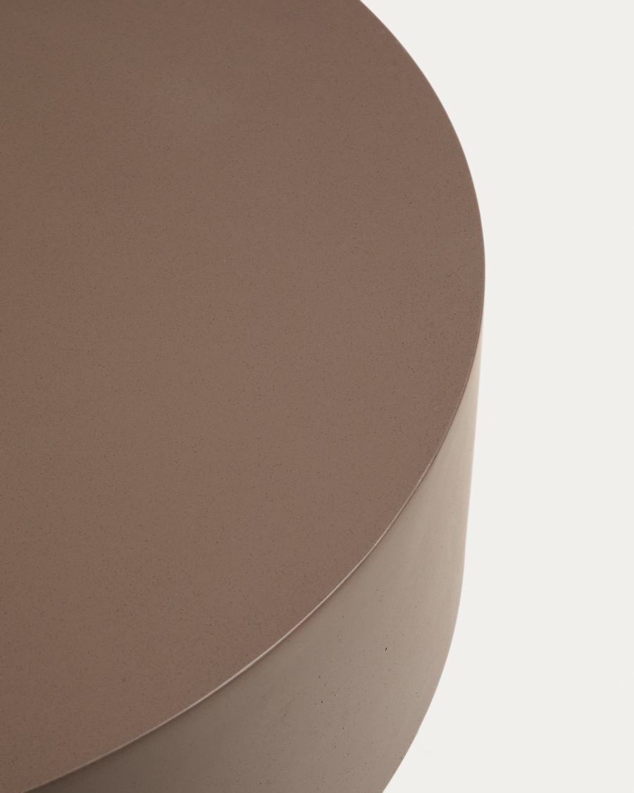 Garbet coffee table in brown concrete Ø 80cm