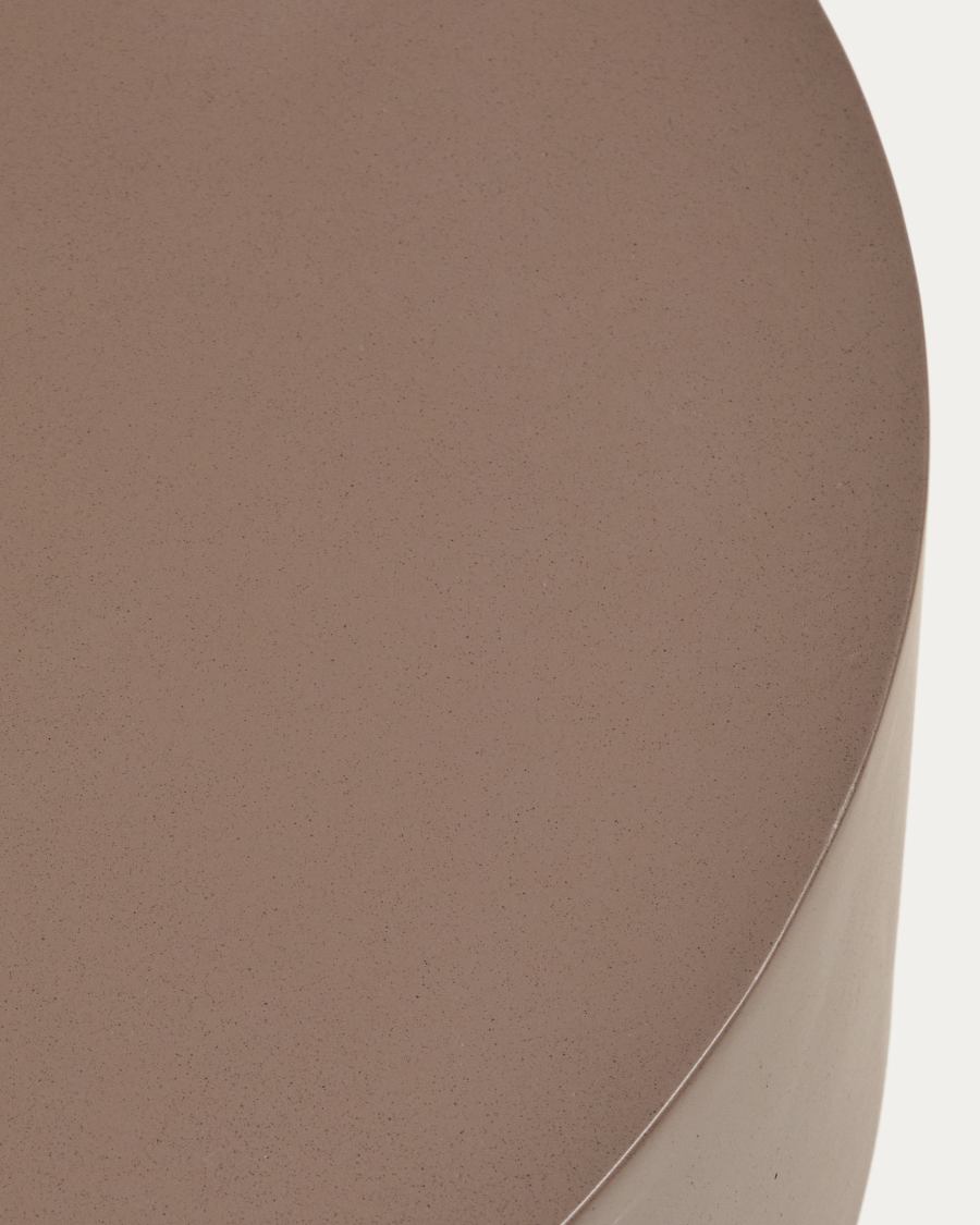 Garbet coffee table in brown concrete Ø 80cm