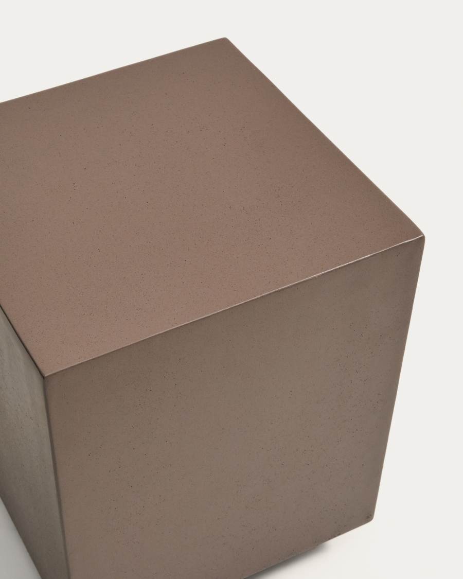 Βοηθητικό τραπέζι Rustella από καφέ τσιμέντο 35 x 35 εκ.