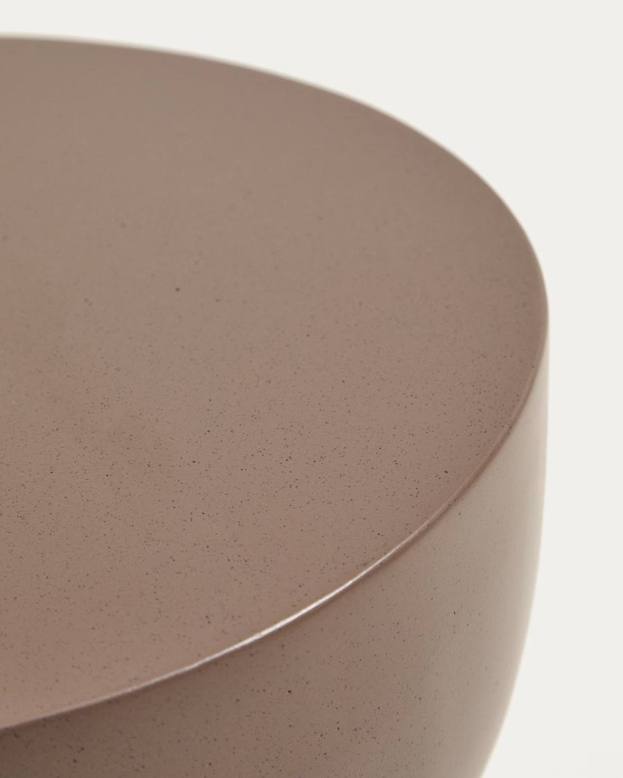 Garbet side table in brown concrete Ø 32cm
