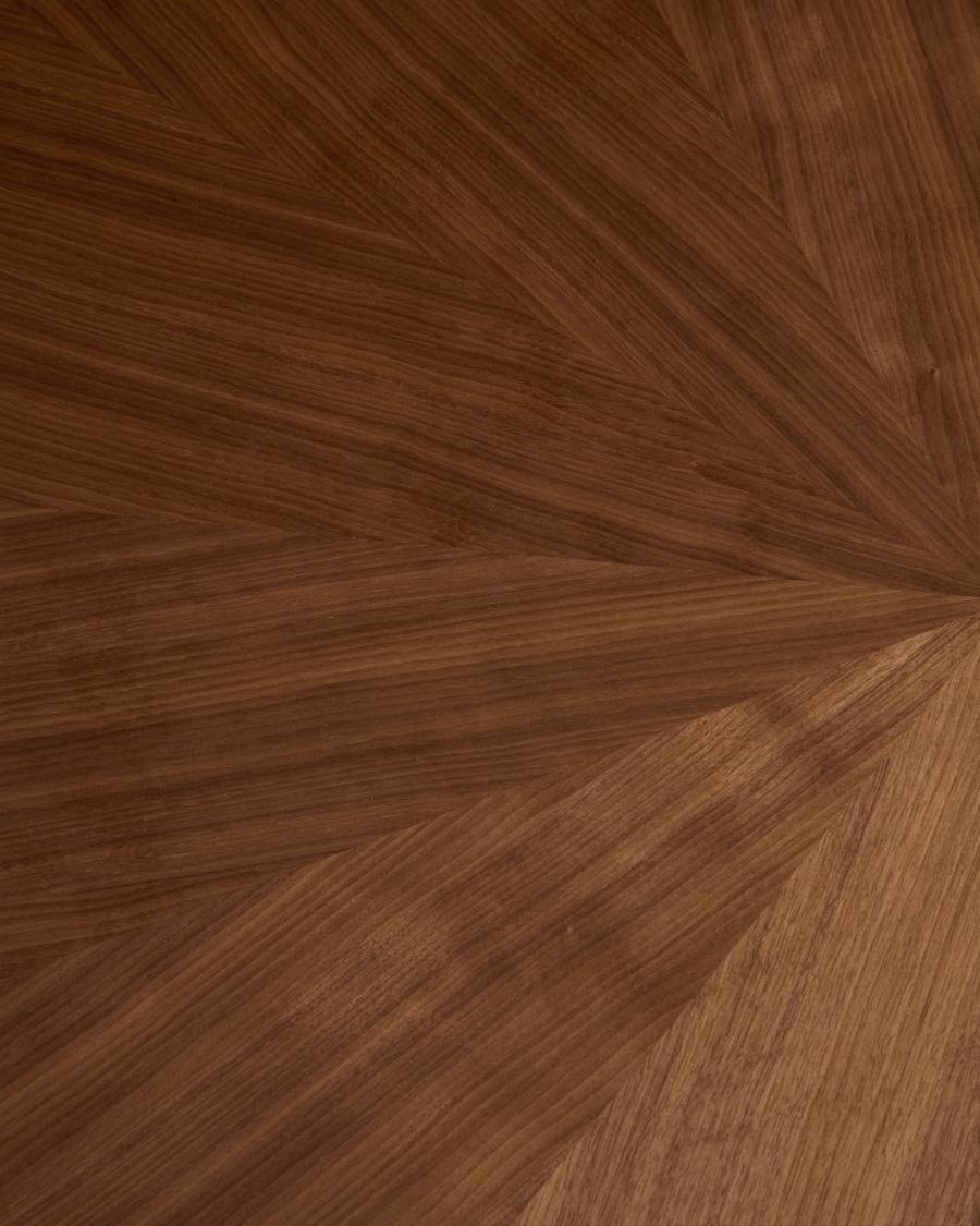 Table Ronde Naanim en placage de noyer Ø 120 cm