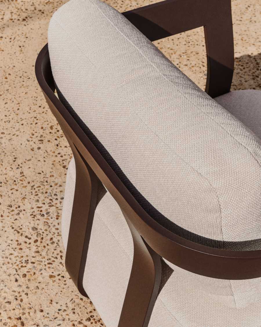 Poltrona da esterno Tamaris in alluminio marrone