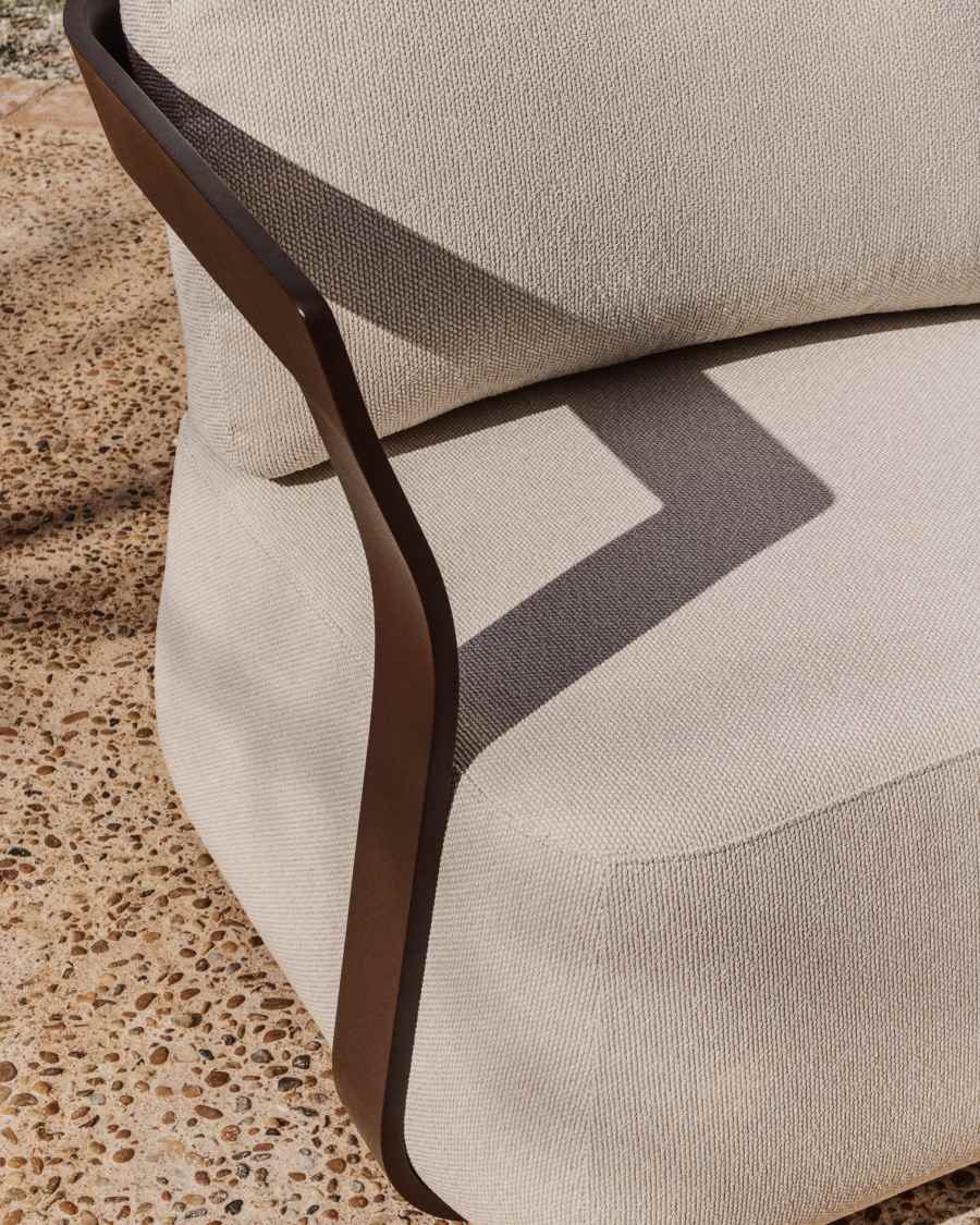 Poltrona da esterno Tamaris in alluminio marrone