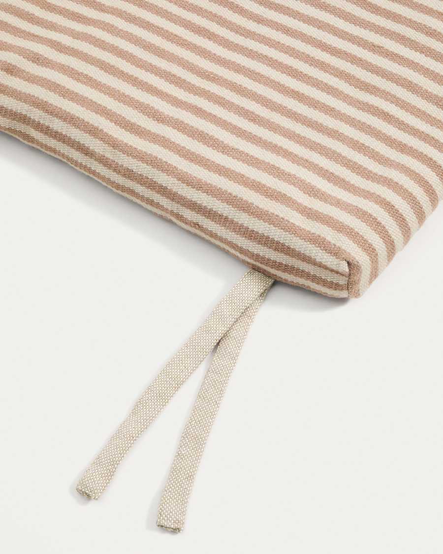 Cuscino per lettino Dirome 100% PET a righe beige 50 x 175 cm