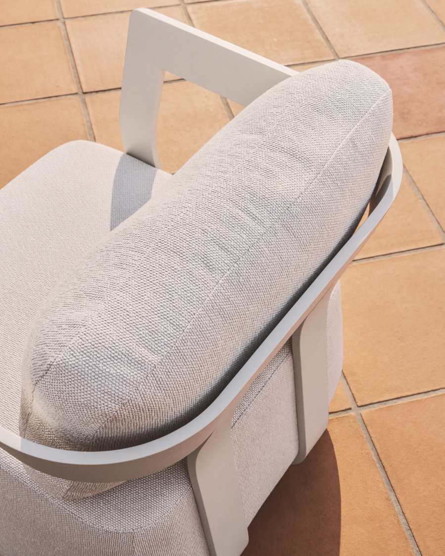 Tamaris ecru aluminium outdoor armchair