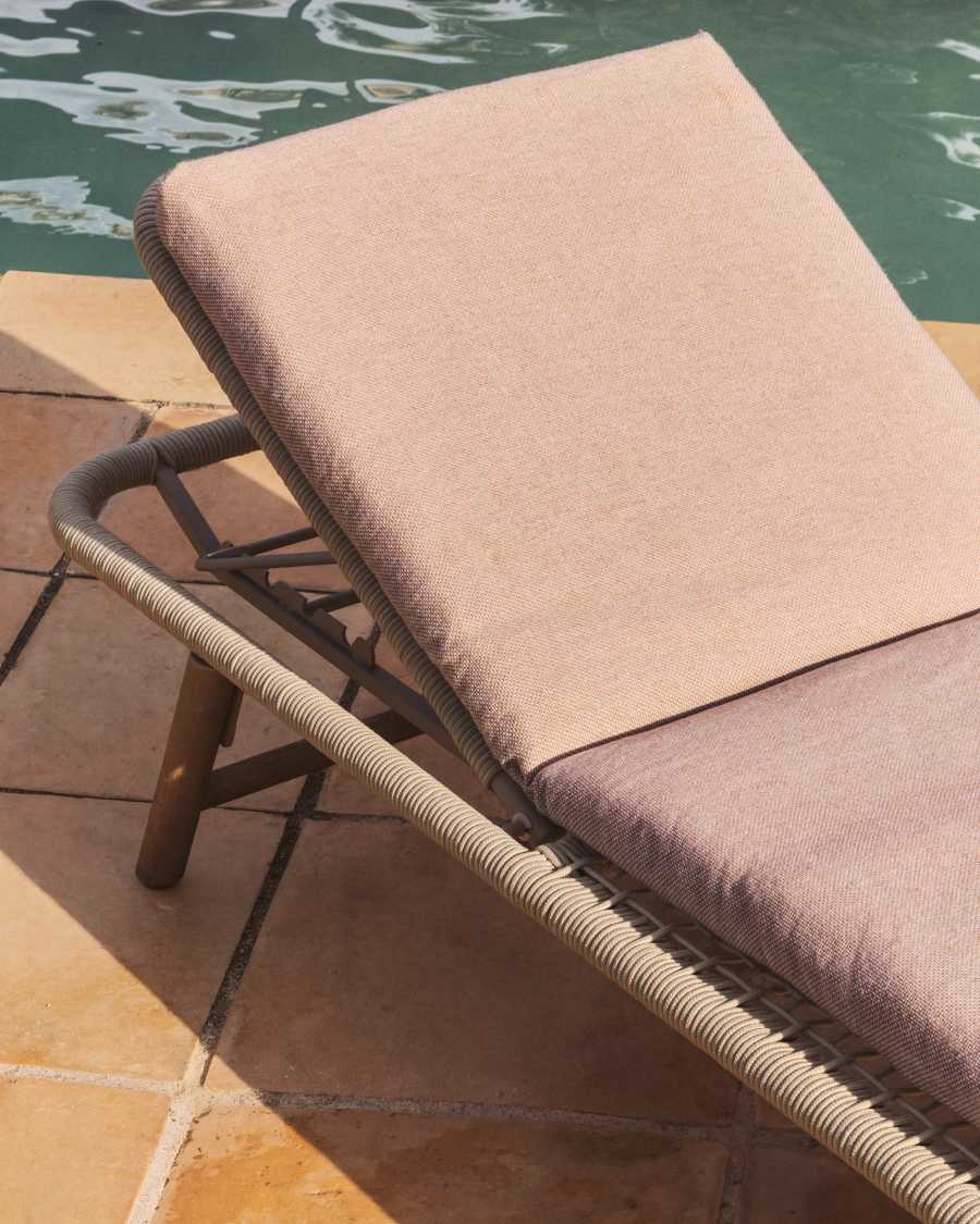 Cuscino per lettino Maoni 100% PET beige 50 x 175 cm