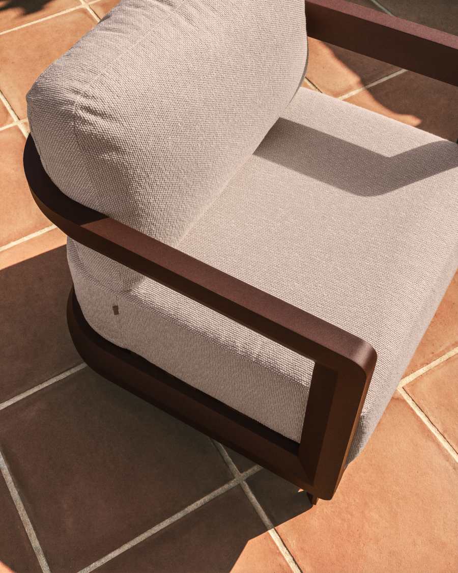 Nerano brown aluminium outdoor armchair