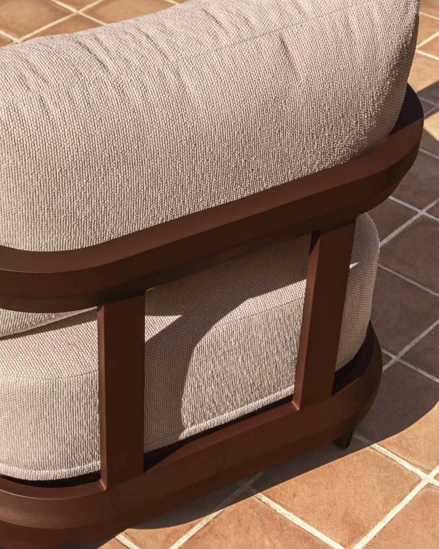 Nerano brown aluminium outdoor armchair