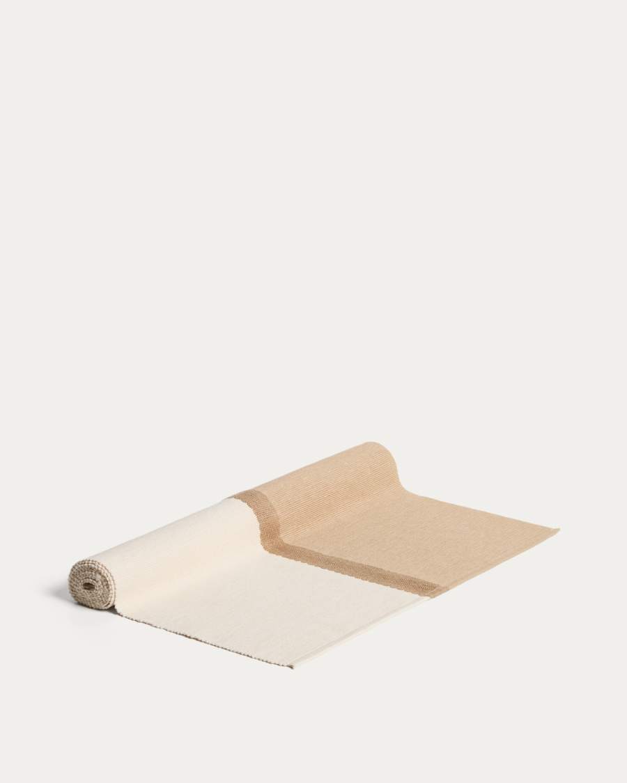 Tari 100% cotton beige table runner 50 x 150 cm