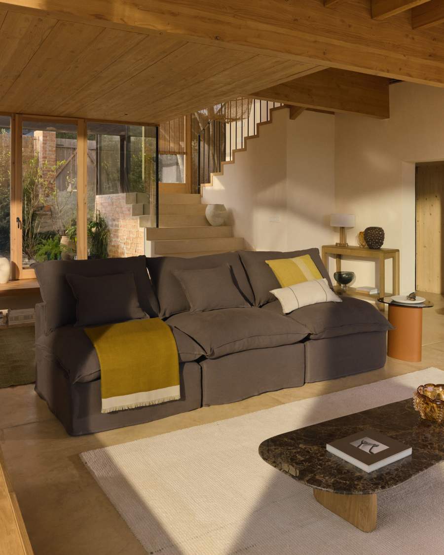 Sofà modular desenfundable Anarela 3 places de lli talp 270 cm FSC Mix Credit