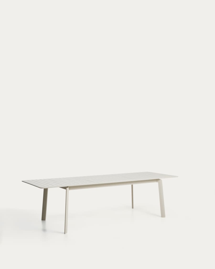 Brela extendable table in natural aluminium 205(287) x 100 cm