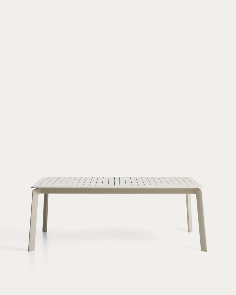Brela extendable table in natural aluminium 205(287) x 100 cm