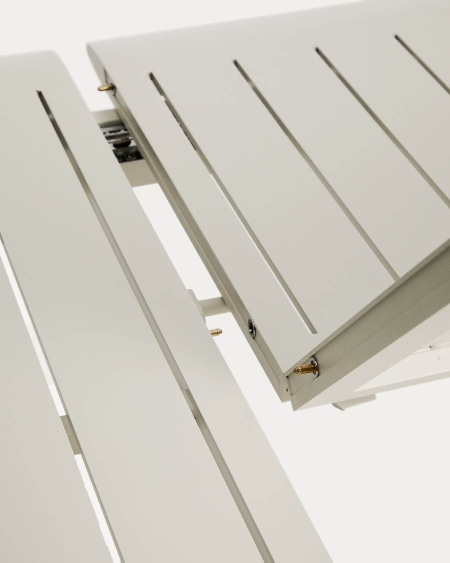 Brela extendable table in natural aluminium 205(287) x 100 cm
