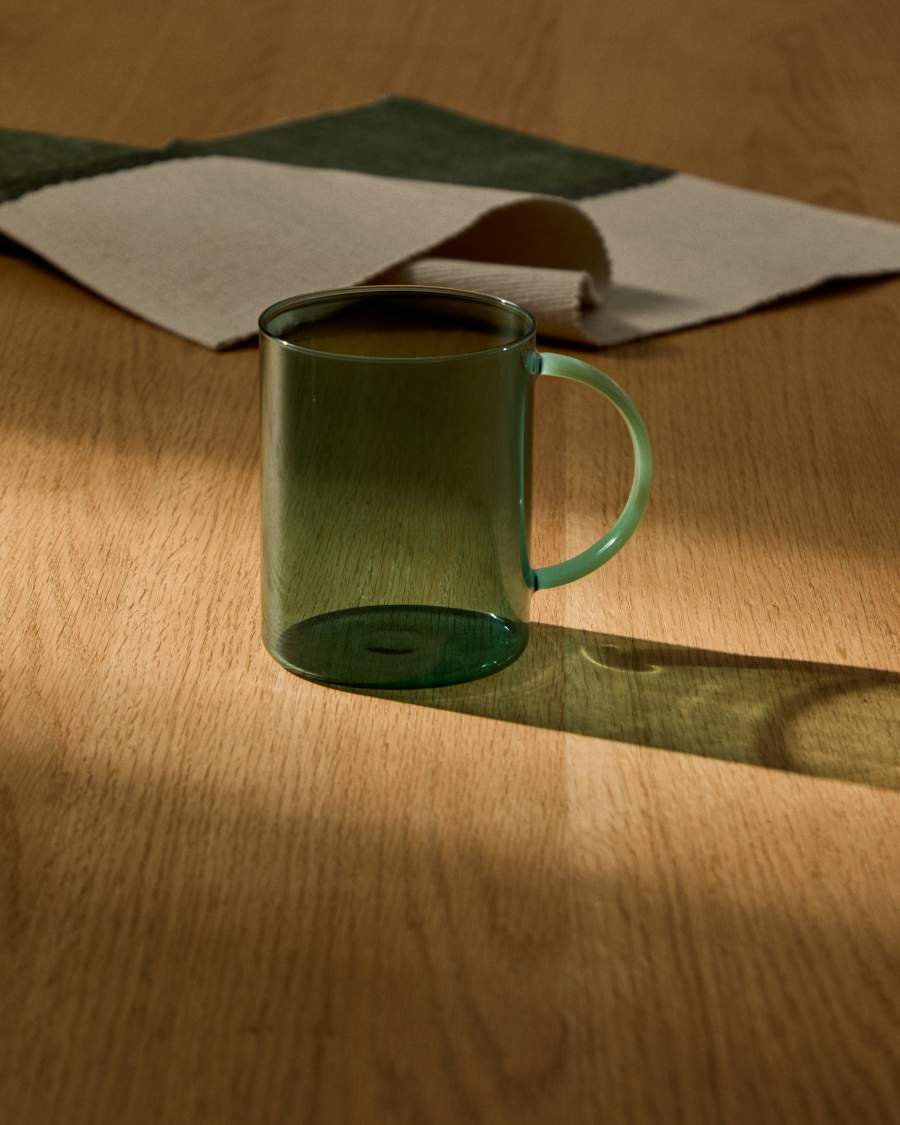 Micla green glass mug