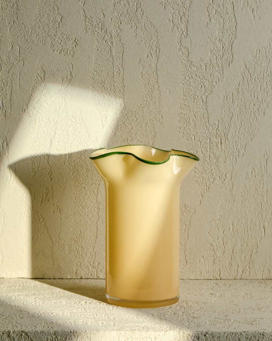 Endasi yellow glass vase 31cm