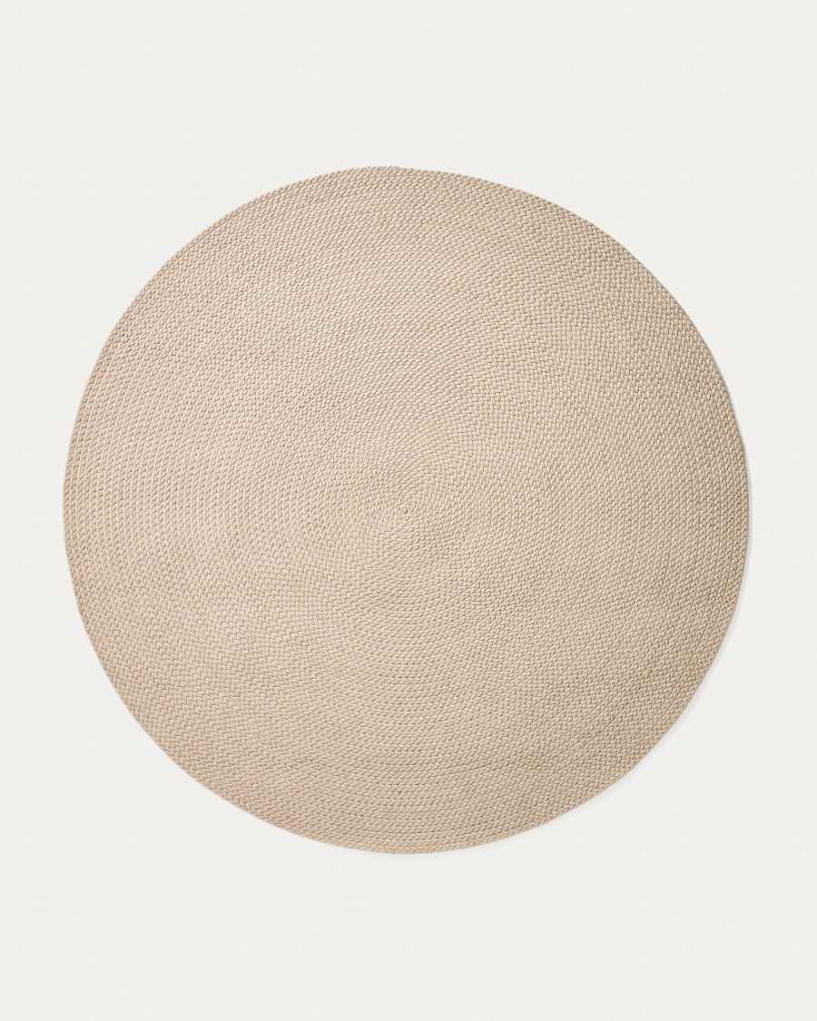 Despas ecru synthetic fibre rug Ø200cm