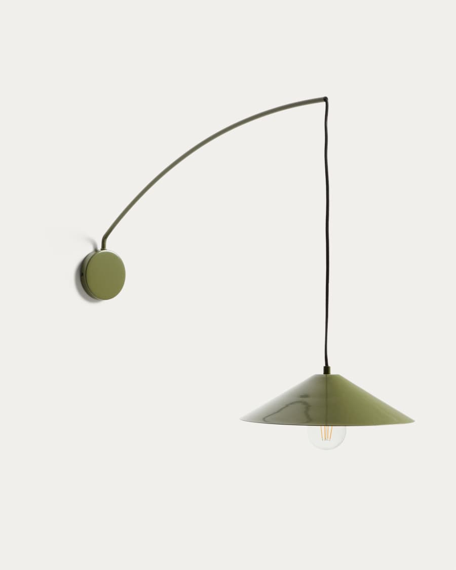 Kally wall lamp in a green painted finish